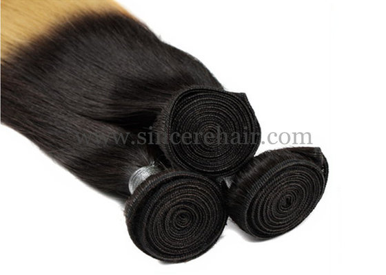 China 18&quot; Ombre Hair Extensions Weaving Weft for Sale, 45 CM 100 Gram Straight OMBRE Human Hair Weft Extensions For Sale supplier