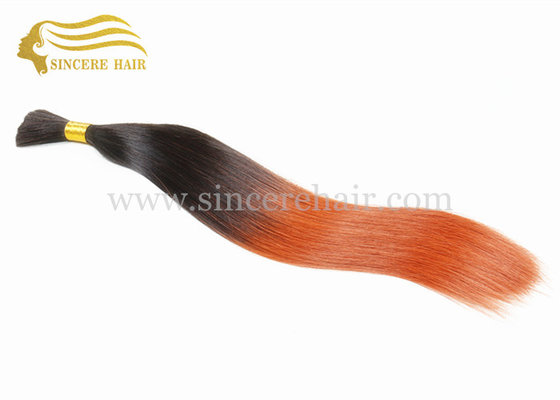 China 24&quot; Ombre Remy Human Hair Bulk for sale - 24&quot; Straight Colourful Ombre Real Remy Human Hair Bulk Extensions For Sale supplier