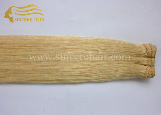 China Top Quality 24 Inch Blonde #613 Remy Human Hair Weft Extensions For Sale supplier