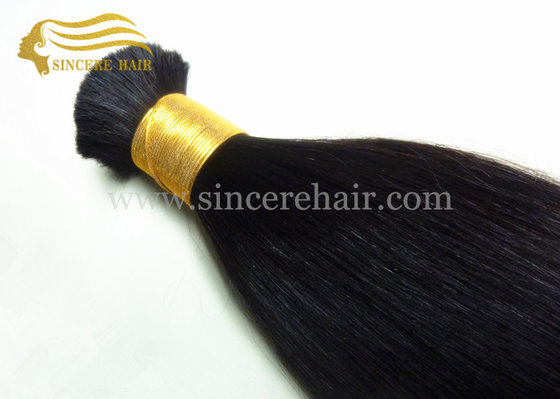 China 22&quot; Virgin Human Hair Bulk for sale - 22&quot; Black Real Virgin Remy Human Hair Bulk Extensions For Sale supplier