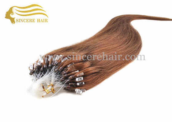 China 18&quot; Micro Ring Hair Extensions for sale - 45 CM Brown Micro Links Loop Hair Extensions 1.0 G / Strand For Sale supplier