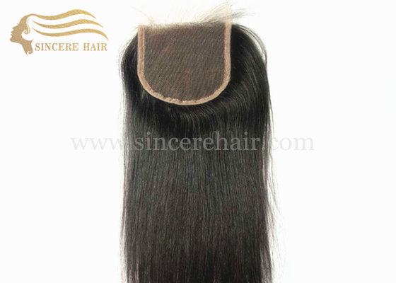 China Hot Sell 18&quot; Natural Black Straight Virgin Remy Human Hair Clouser Extensions For Sale supplier