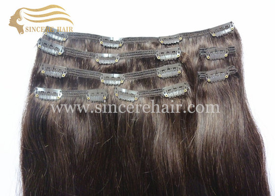 China 50 CM Clip In Remy Human Hair Extensions, 22&quot; Straight Full Set of 7 Pieces Clip In Hair Extension for Sale supplier