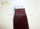 22 Inch Remy Double Drawn Tape In Hair Extensions - 55 CM #99J Seamless Tape Hair Extension 2.5 G X 20 PCS for sale supplier