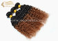 45 CM Ombre CURLY Hair Extensions Weft for Sale, 18 Inch Ombre Curly Remy Human Hair Weft Extension for Sale supplier