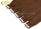 22 Inch Dark Brown Colour Double Drawn Glue Tape In Remy Human Hair Extensions for sale supplier