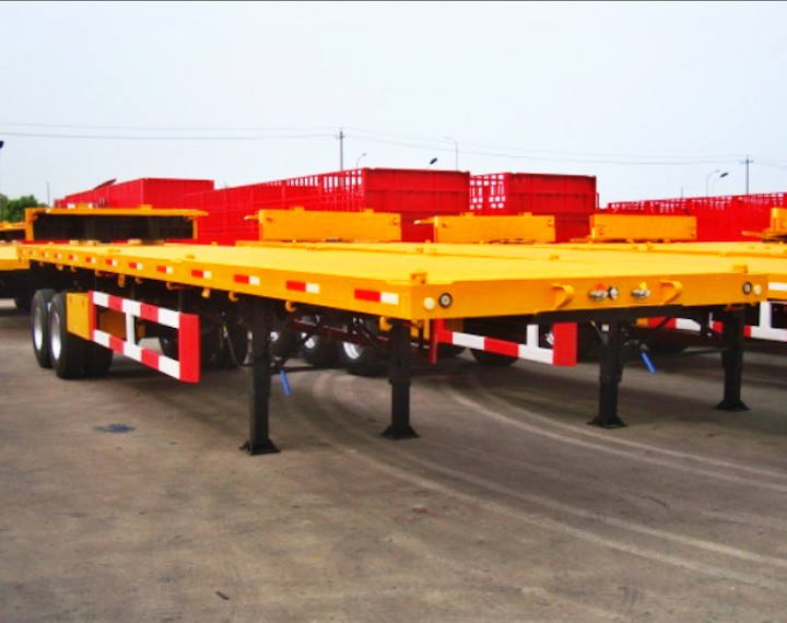 3 axles China flat bed trailer, 40FT China Container Trailer, China flatbed trailer
