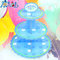 Party Children's Birthday Decoration Paper Blue Petal Folding Cake Stand Three-layer Paper Crafts Factory Wholesale supplier