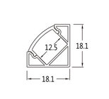 Corner Led Aluminium Channel, 90° Corner led aluminum profile,18.1x18.1mm Corner Led Extrusion