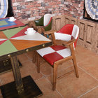 Smashing industrial coffee resturant chair and table\factory wholesales high quality funiture\combine colors table sets