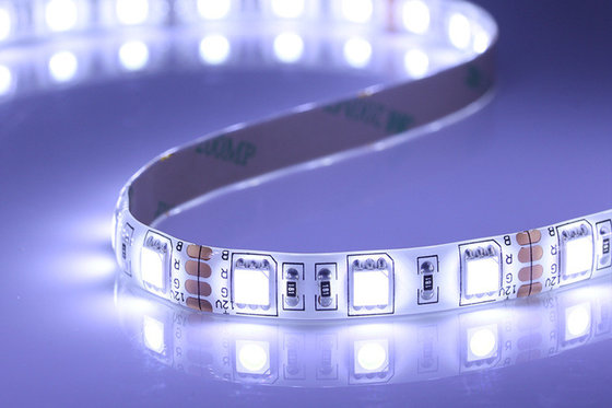 China Offices IP65 Low Voltage Led Strip Lights , 120° Angle RGB 5050 Led Strip supplier