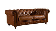 American Industrial Style 2 Seater Chesterfield  Leather Sofa  For Home Furniture