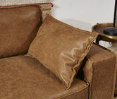 5 Star Hotel 2 Seater Leather Sofa Wooden Legs American Style 5 Years Warranty
