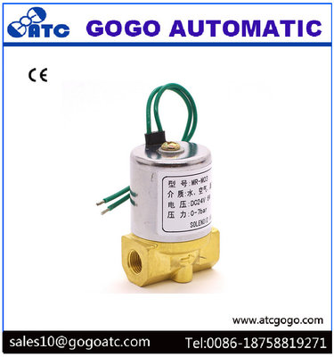 China NC Brass BSP 1/8 Small Water Solenoid Valve for Gasoline / Diesel Fuel Oil supplier