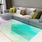 Fire retardant decorative putting green oblong 3d printing carpet for living room