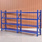 High quality midium duty adjustable moving 500kg/layer steel metal grocery shelf storage