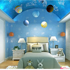 3D printing eco-friendly nonwoven blue boy bedroom wallpaper kids room