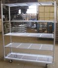 Collapsible display flower racking cart with wheels