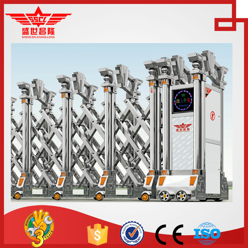 Electric automatic  stainless steel company front main entrance  gate with control motor-J1508