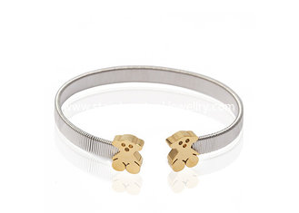 China Simple Style Open Stainless Steel Bangles Thin Open Cuff Bangle For Girls supplier