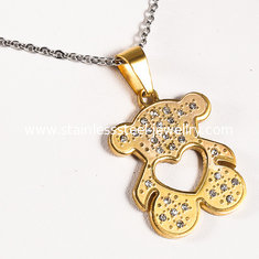 China 316 Stainless Steel 18K Gold Plated Pendants , Heart Shaped Pendant For Girl supplier