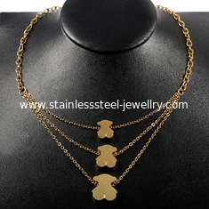 China Custom Multi Layer Chain Necklace , Stainless Steel Jewelry Necklace supplier