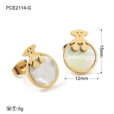 China Round Acrylic Stainless Steel Earrings Girl Jewelry Gift Personalized supplier