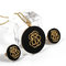 Black / White Color Stainless Steel Jewelry Necklace And Earrings For Girls supplier