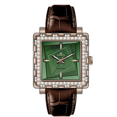 China OEM Couple Fashional Jade Watch Genuine Leather Wrist Watch Green supplier