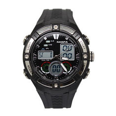 China Dual time analog waterproof mens digital watches , fashion digital sports watch OEM supplier