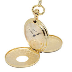 China Fashion Waterproof Gold Pocket Watches with Brass / Stainless Steel case supplier