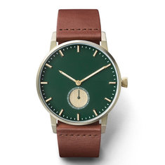 China OEM fashion watch ,Stainless steel watch with genuine leather strap,OEM Wrist watch with Japan Quartz Movement supplier