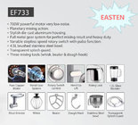 Easten Hot Sales Die Cast Stand Mixer EF733/ 3-in-1 Multifunction Kitchen Stand Mixer With Rotating Bowl