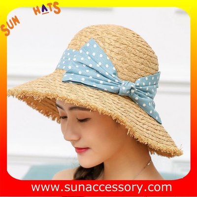 China AK17540  fashion Wide brim sunny beach paper straw hats for womens in stock , promotion cheap hats . supplier