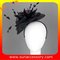 0921 hot sale fashion black sinamay fascinators hats and caps with feather,Fancy Sinamay fascinator  from Sun Accessory supplier