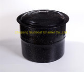 Sunboat Hot Selling Large Capacity 33QT Black Color Enamel Stock Pot with Rack