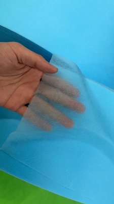 China blue PP Spunbond Non-woven Fabric used in face mask - 25gsm outside layer of mask supplier