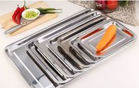 Stainless Steel Square Plate Tray Dish Plate Barbecue Plate Rice Dish Dumpling Dish Fruit Plate Rectangular Plate