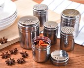 Stainless steel cruet jar spice jar kitchen spice box pepper sauce jar salt shaker