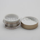 15g Luxury Matte Golden Plastic Cosmetic Double Wall Cream Jar