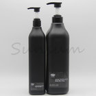 500ml 1000ml Matte Black Square PET Plastic Shampoo and Boay Wash Bottle