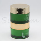 Recycled 50g Green Plastic Cosmetic Double Wall Skin Care Cream Jar with Golden Cap