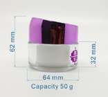 30g 50g Luxury Plastic PET Double Wall Cream Jar for Hand and Facial Cream Packaging