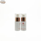 30ml Matte White Plastic PET Cosmetic Bottle with Rose Golden Sray Pump