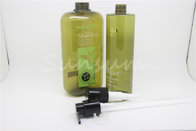 350ml 500ml 800ml Flat Plastic Cosmetic Shampoo Bottle with Lotion Pump