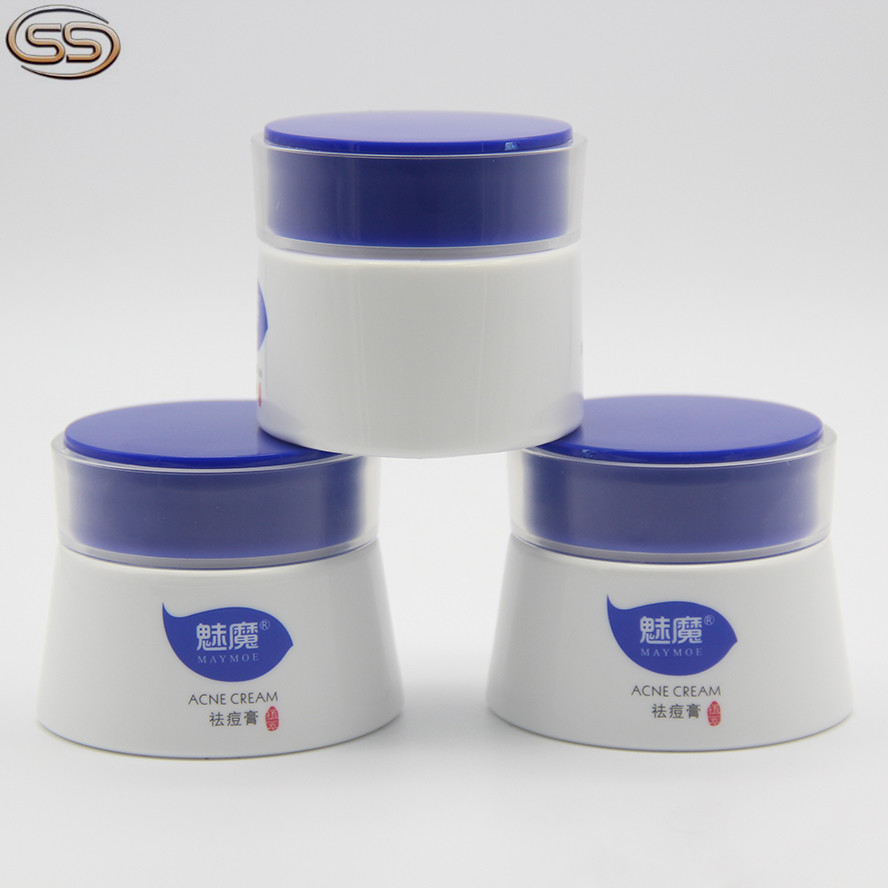PET Material Type and 50g plastic cream jar for hand cream and facial cream