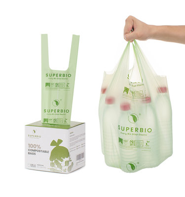 China 2.6gal 100% Customized Compostable Garbage Bags With BPI ok Compost Certificate supplier