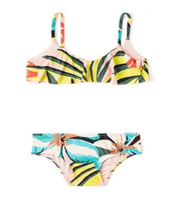 China Girls’ Bandeau Two-piece Swimsuit With Frills - Margarida supplier