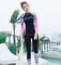 2019 UV Protection Swimming suit for women long sleeve and legs swimwear shorts pants set beach surf clothes swimsuit supplier