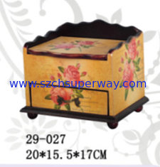 Professional wooden make up case with mirror dresser table 129-027,20*15.5*17cm